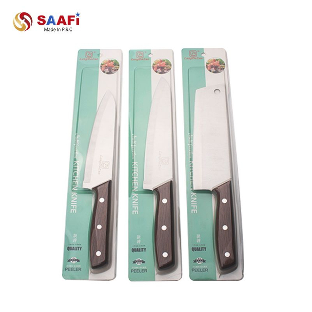 Premium Kitchen Knife Set with Wooden Handle – Durable Stainless Steel Blades