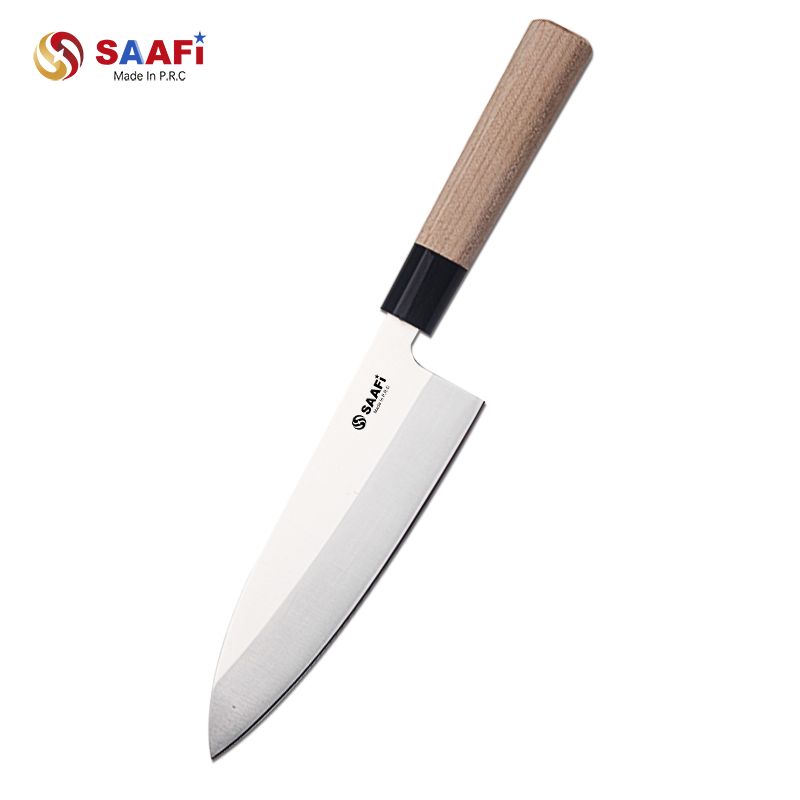 Japanese Style Chef Knife – Multipurpose Santoku Kitchen Knife with Wooden Handle