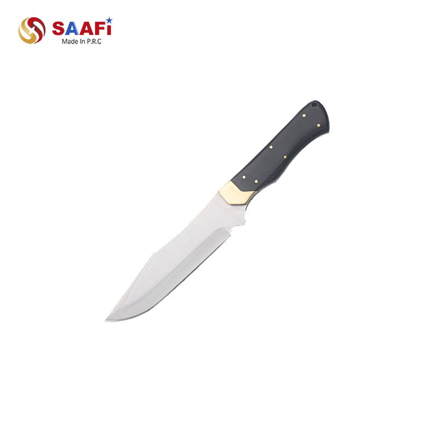 Heavy Duty Fixed Blade Hunting Knife with Wooden Handle for Outdoor Survival