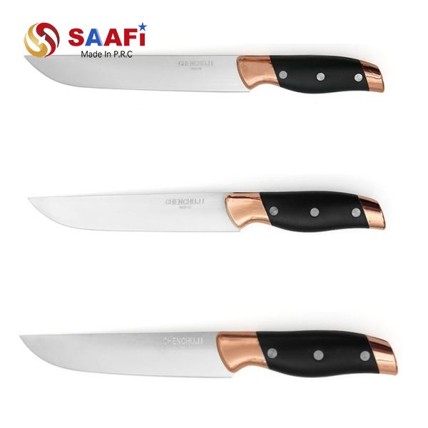 Chef Knife with Rose Gold Handle – Stainless Steel Kitchen Knife for Meat & Vegetable Cutting