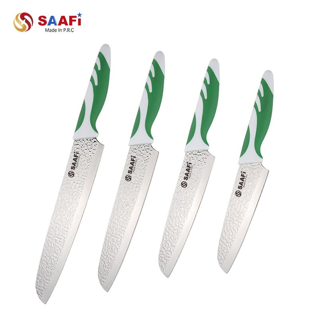 Hammered Finish Kitchen Knife Set Stainless Steel Chef Knives with Ergonomic Non-Slip Handle