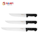 Professional Long Blade Butcher Knife with Black Triple-Rivet Handle for Commercial Kitchens