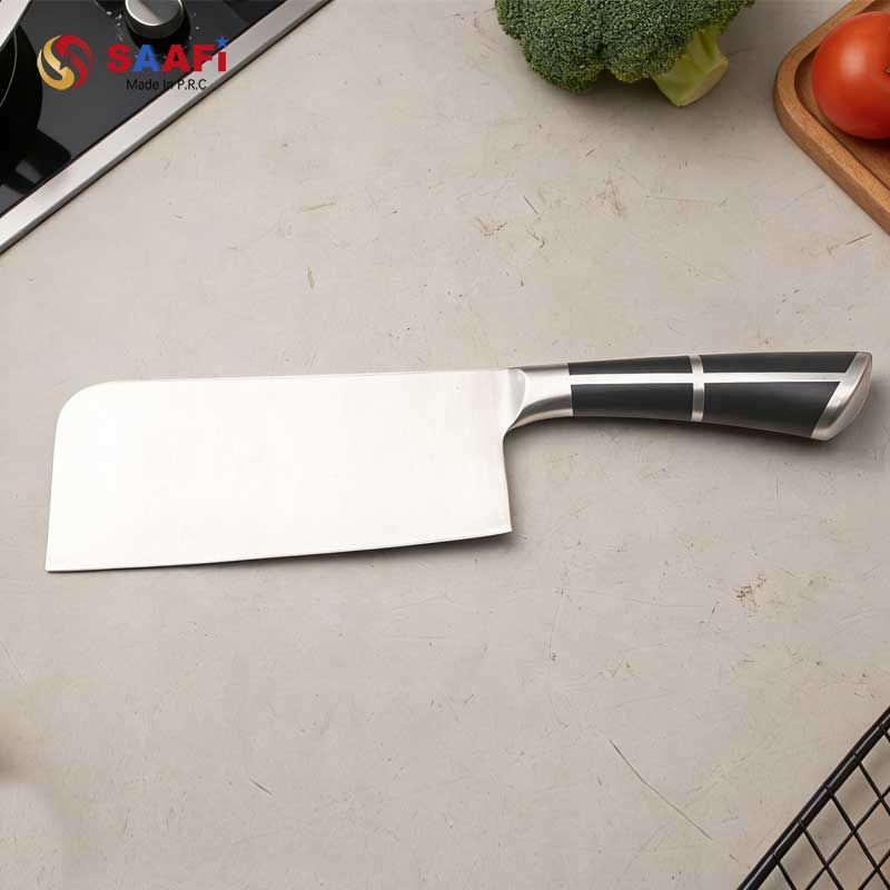 Stainless Steel Kitchen Knife Block Set with Rotating Stand