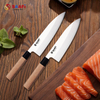 Japanese Style Chef Knife – Multipurpose Santoku Kitchen Knife with Wooden Handle