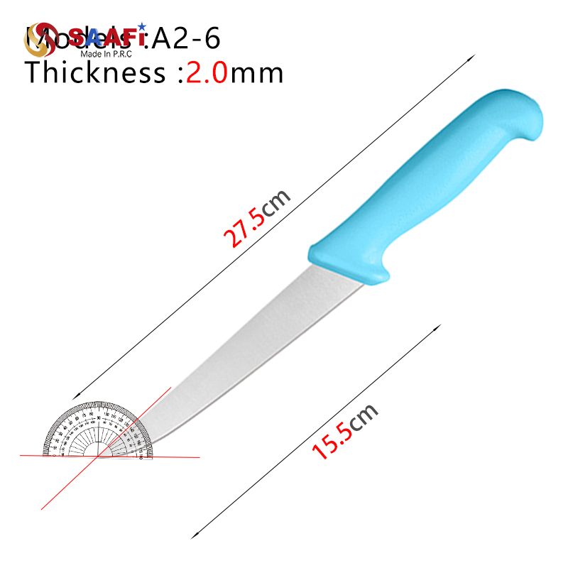 Professional Curved Boning Knife with Plastic Handle – Stainless Steel Butcher & Fillet Knife