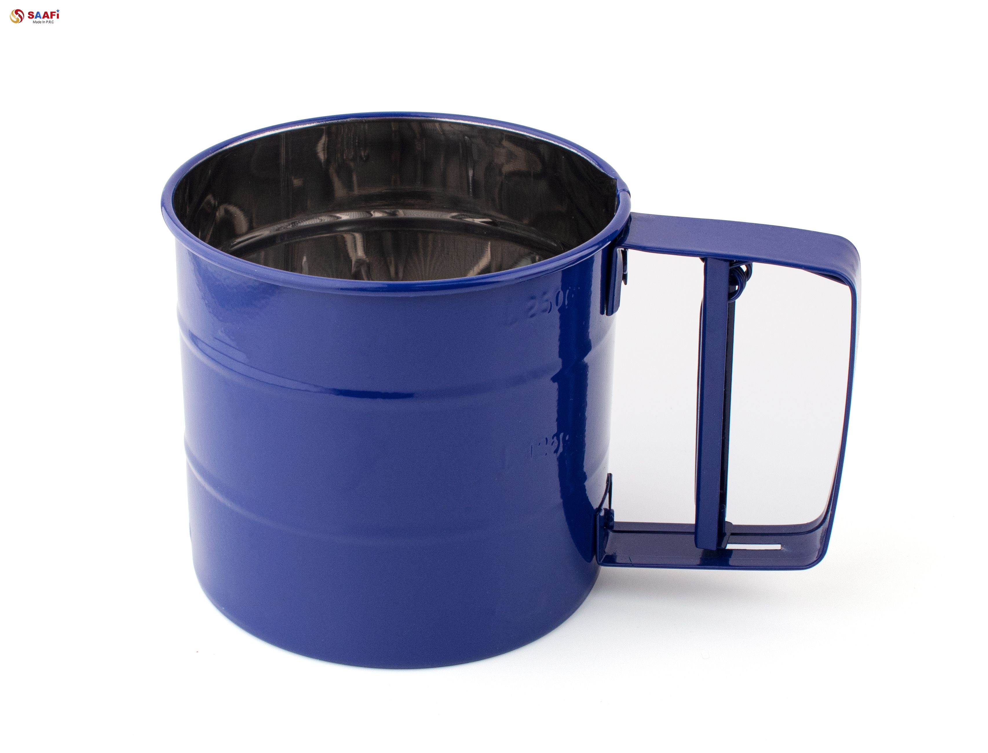 Red Handheld Flour Sifter with Holiday Snowflake Design – Stainless Steel Baking Sieve