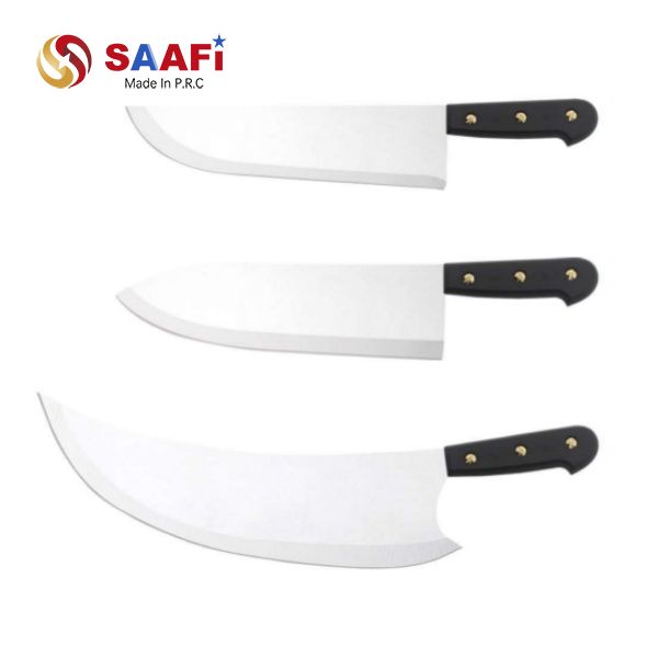 Black Plastic Handle Chopping Knife Set – Heavy-Duty Chopping Knives