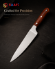 Professional Wood Handle Kitchen Knife Set for Butcher, Chef, Slicing And Utility Use