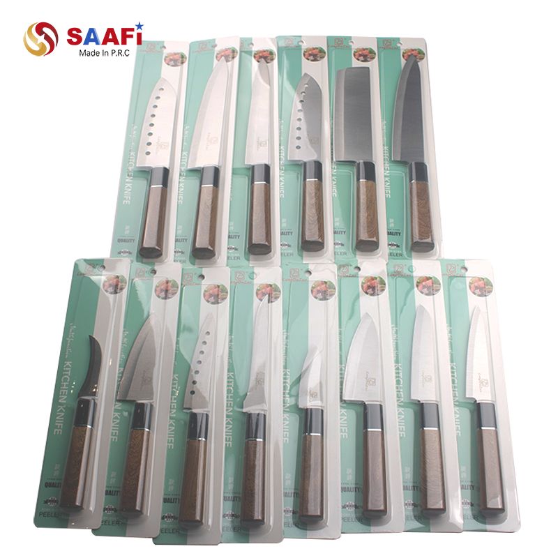 Premium Kitchen Knife Set with Wooden Handle – Durable Stainless Steel Blades