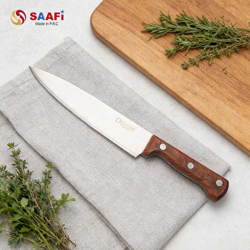 Premium Wooden Handle Chef Knife Stainless Steel Kitchen Cooking Knife