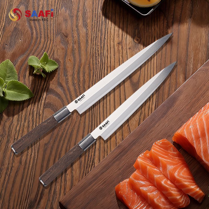 Japanese Style Sashimi Knife with Wooden Handle – Professional Sushi & Fillet Knife