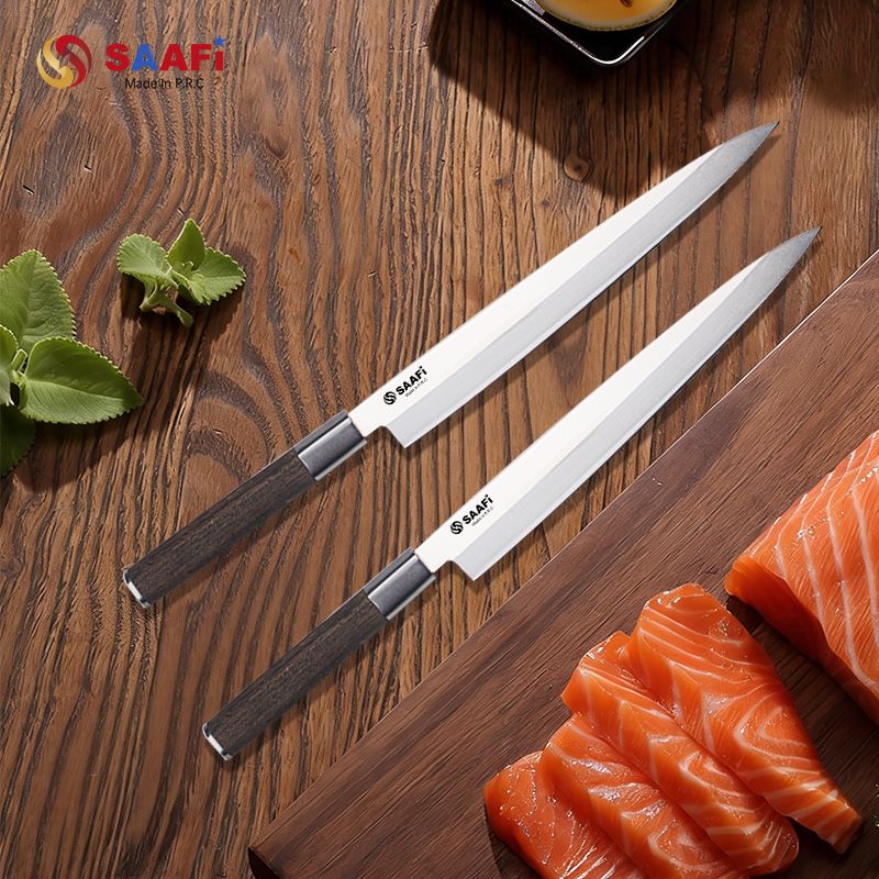 Japanese Sashimi Knife with Wooden Handle – Professional Long Blade Sushi & Fillet Knife Supplier