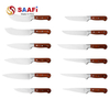 5-Piece Stainless Steel Kitchen Knife Set with Wooden Handle for Professional Kitchen Supply