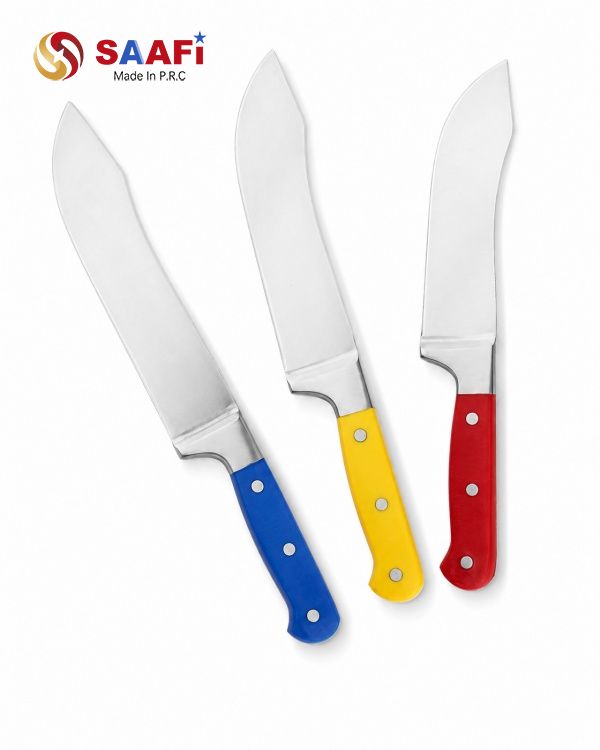 Colorful Handle Stainless Steel Kitchen Knife Set for Commercial and Household Use