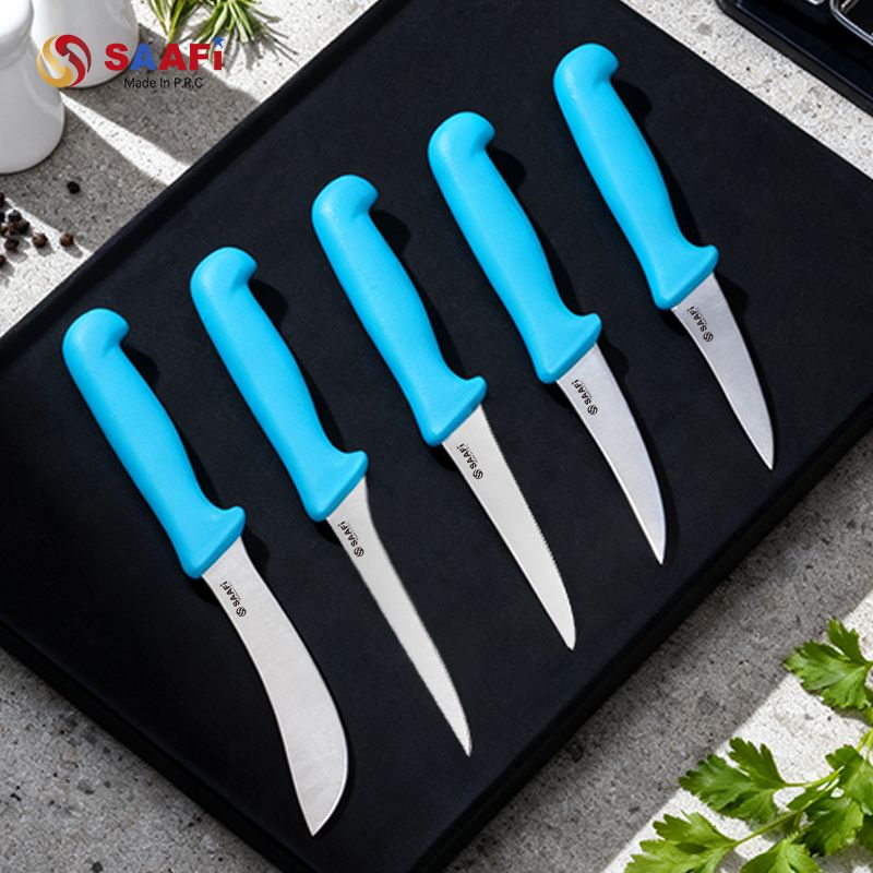 Professional Curved Boning Knife with Plastic Handle – Stainless Steel Butcher & Fillet Knife