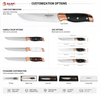 Chef Knife with Rose Gold Handle – Stainless Steel Kitchen Knife for Meat & Vegetable Cutting