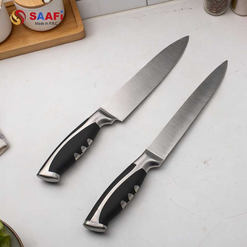  10-Piece Stainless Steel Kitchen Knife Block Set with Scissors And Peeler