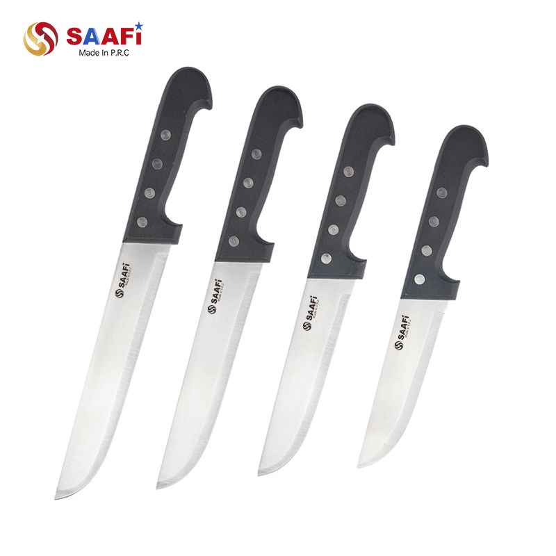 Professional Butcher Knife Set with Plastic Handle – Stainless Steel Meat Processing Knives for Kitchen & Slaughterhouse