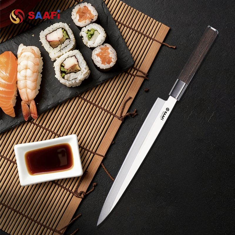 Japanese Sashimi Knife with Wooden Handle – Professional Long Blade Sushi & Fillet Knife Supplier