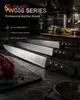 Professional Long Blade Butcher Knife with Black Triple-Rivet Handle for Commercial Kitchens