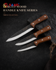 Forged Hammered Stainless Steel Kitchen Knives with Wooden Handle for Professional Use