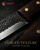 Professional Hammered Stainless Steel Kitchen Knives with Wooden Handle for Butcher And Commercial Use