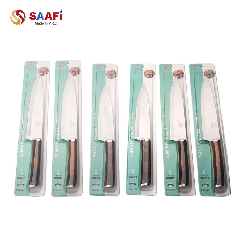 Premium Kitchen Knife Set with Wooden Handle – Durable Stainless Steel Blades