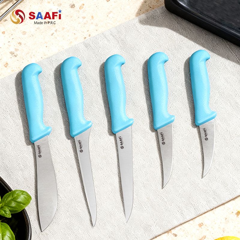 Professional Curved Boning Knife with Plastic Handle – Stainless Steel Butcher & Fillet Knife