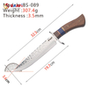 Hand Forged Damascus Pattern Hunting Knife with Wooden Handle And Guard – Outdoor Survival Fixed Blade Knife