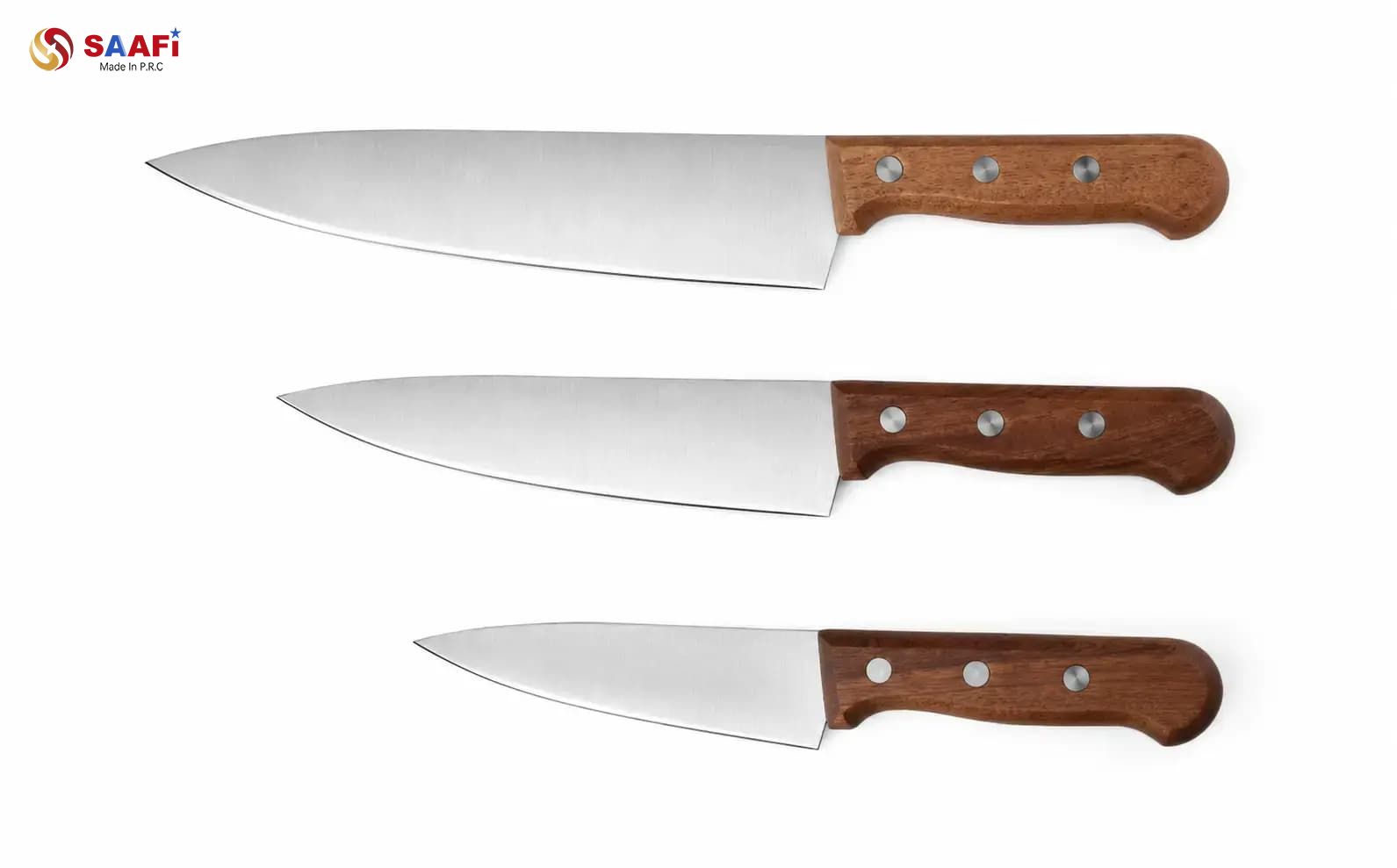 chef knife wooden handle