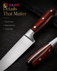 Professional Wood Handle Kitchen Knife Set for Butcher, Chef, Slicing And Utility Use