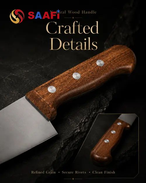 Wood Handle Chef Knife Set for Wholesale And Commercial Kitchen Use